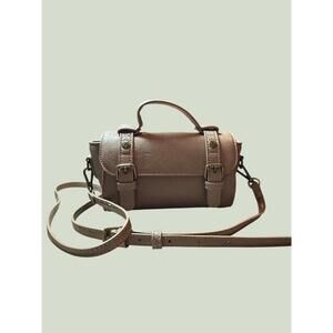 Montana West Taupe Vegan Leather Crossbody Bag